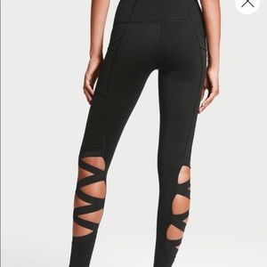 SOLD!! VSX Criss Cross Mesh Knockout Leggings XS